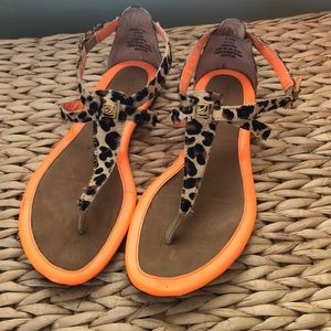 Sperry Leopard Sandals size 7.5